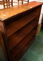 A Victorian pine open bookcase