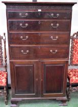 A Chinese Chippendale Revival chest,