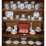 A quantity of Royal Crown Derby Posies pattern table ware, including cups and saucers, side plates,