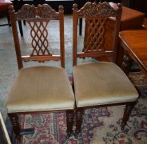 A set of four Victorian mahogany dining/side chairs,