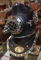 A reproduction US Navy diving helmet, Mark V,