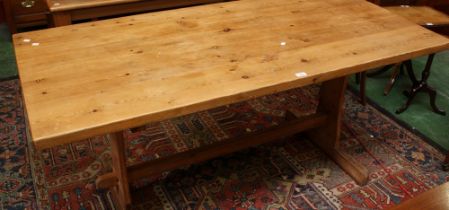 A pine refectory style dining table,