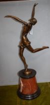 Bruno Zach, after, Spring, bronzed metal sculpture,