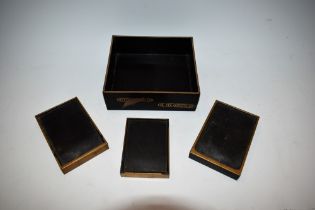 A Japanese square lacquer box,