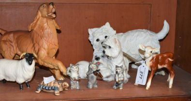 Animal Models - a Beswick Red Setter, matte finish; others Black Faced Ram, Calf; others, Wade, etc,