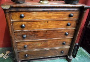 A Victorian mahogany 'Scotch' chest,