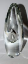 Timo Tapani Sarpaneva (1926 - 2006) - a glass orchid specimen vase, 15cm high, signed,