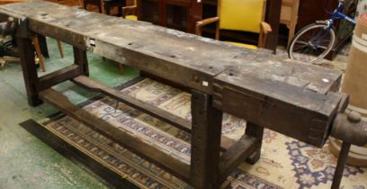 A substantial work bench,