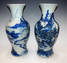 A pair of large Chinese baluster vases,