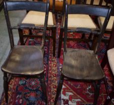 A pair of Country kitchen bar back side chairs (2)