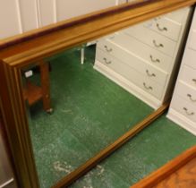 A large contemporary 'gilt' framed wall mirror, 159cm x 99.