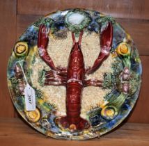 A 19th century lobster plate,