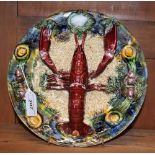 A 19th century lobster plate,