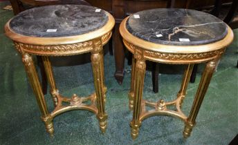 A pair of contemporary Louis XV design side/occasional tables (2)