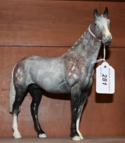 A Beswick model, Huntsman's Horse, probably Model No 1484, in unusual Dapple Grey colourway,