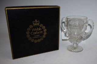 A Webb Corbett crystal Centenary Test Match loving cup, Australia v England 1880 - 1980,