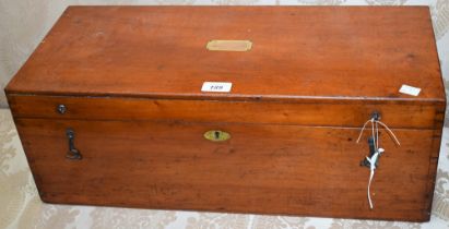 A large early 19th century mahogany box, made by Mathews, 27 Carey Street,