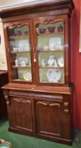 A 'Victorian' mahogany library bookcase,