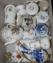 Ceramics - Goss China including hair tidy, 1919 Peace, elephant mug, salt and pepper pots as ladies,