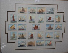 Cigarette Cards - Wills's cigarette cards, Rigs of Ships, a 25 card montage, c.