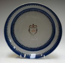 An 18th century Chinese Export porcelain circular saucer dish,