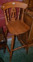 A pair of contemporary bar stools (2)