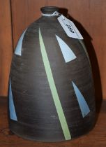 An earthenware bottle vase, by Joanna Connell,