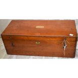 A large early 19th century mahogany box, made by Mathews, 27 Carey Street,