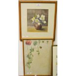 F**Mare (mid 20th century) White Flowers in a Jug signed, watercolour,