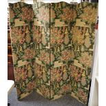 An early 20th century arched four fold modesty screen,