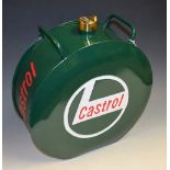 A reproduction metal Castrol fuel can