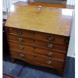 A George III mahogany bureau, c.