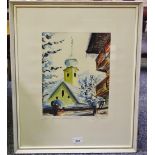 Frey Ruduas Original Gomerell, Westerndorf, Tyroll watercolour,