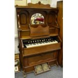 A Victorian mahogany pump organ, c.