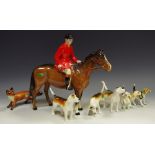 Beswick huntsman on bay horse,