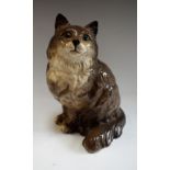 A large Beswick seated cat,