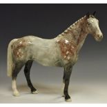 A Beswick model, Huntsman's Horse, probably Model No 1484, in unusual Dapple Grey colourway,