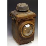 A railway carriage lantern.