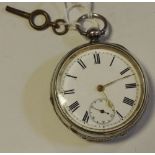 A Gentleman's silver open face pocket watch with subsidiary second style