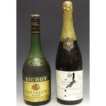 Bollinger Champagne, 75cl; a Richot Napoleon VSOP finest French Cognac,