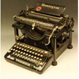 An early 20th century Remington typewriter, serial no.