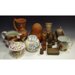 Boxes and objects - Egyptian stone Pharaoh Sunderland lustre jug;