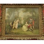 French School (19th century) A Performance in the Garden oil on canvas,