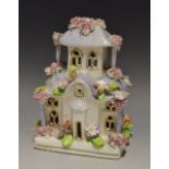 A 19th century Staffordshire cottage pastel burner