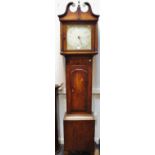 A long case clock movement, weight,