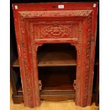 Salvage & Reclamation - a cast iron fire surround, 91.5cm x 60.