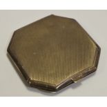 An Art Deco style silver compact,