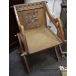 An oak priory type jointed chair