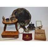 Boxes and Objects - a Victorian rosewood and marquetry glove box, c.