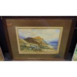 Arnold Mathinson, early 20th century , Crag Valley Sunset, signed dated 1911, watercolour,